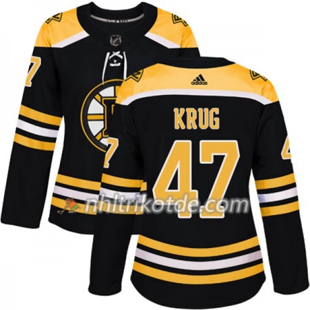 Boston Bruins Trikot Torey Krug 47 Adidas 2017-2018 Schwarz Authentic - Dame